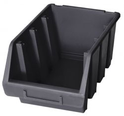 Plastový box na šroubky ERGOBOX intermediate - 170x240x126 mm - černý bez víka