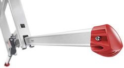 Hliníkový žebřík HAILO profi 3x12 příček s obloukovou patou + zdarma háky na zavěšení